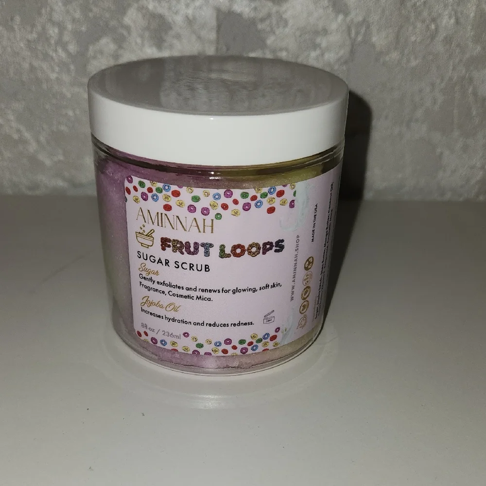 Aminnah Fruit Loops Sugar Scrub - Pink